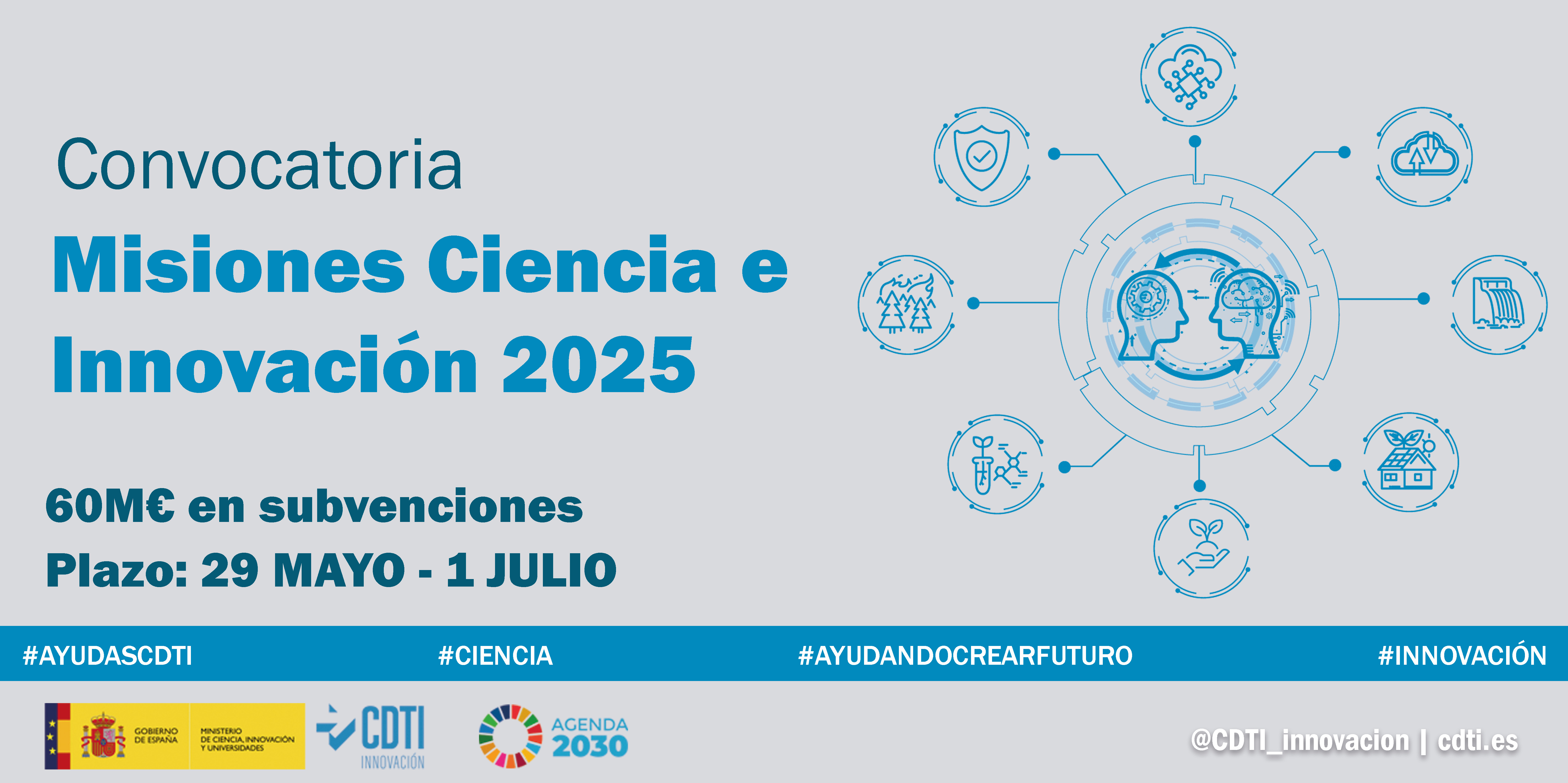 Convocado el programa de ayudas Misiones Ciencia e Innovación del CDTI